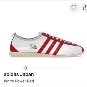 Adidas Japan White and Power Red Shoes size 6.5